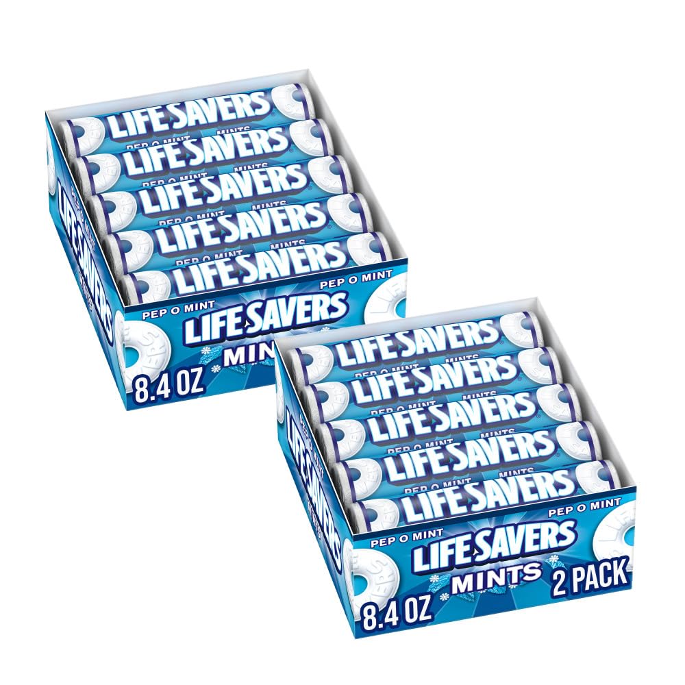 Life Savers paquete frontal mostrando 20 rollos y beneficio frescura inmediata