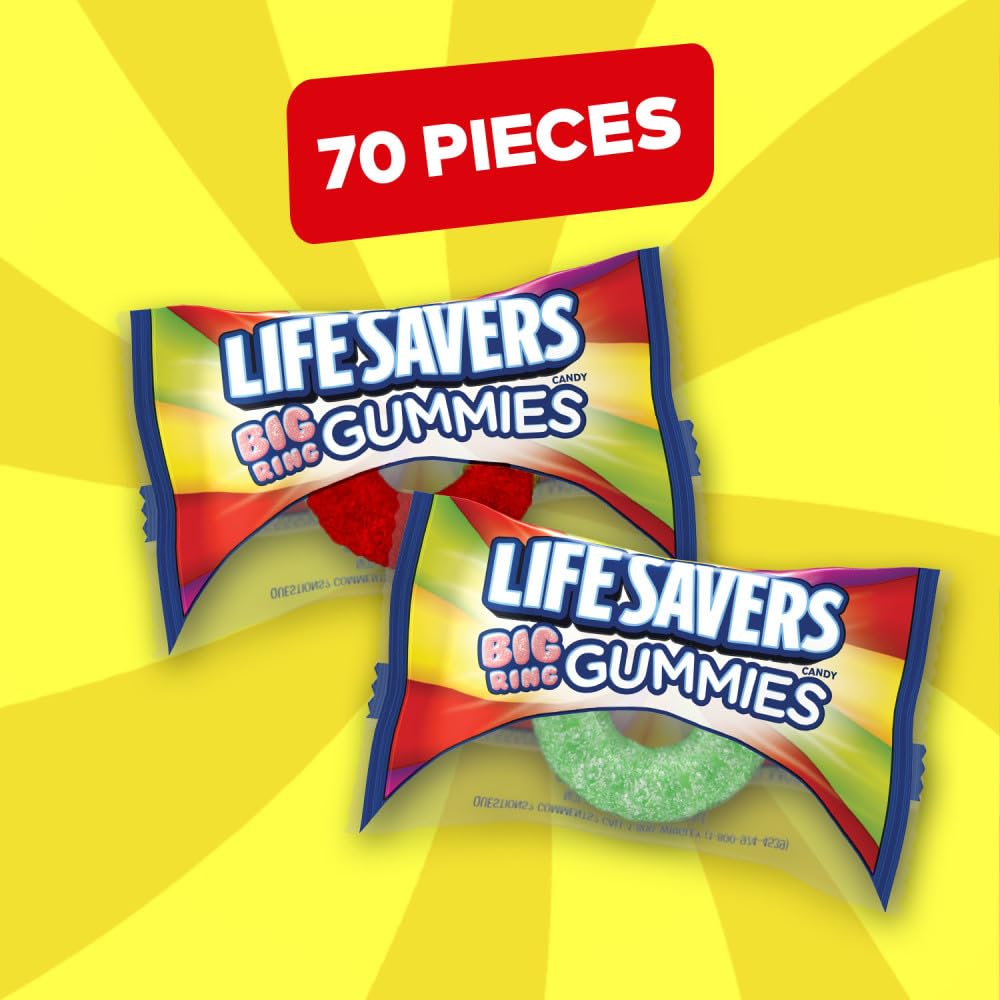 Life Savers gomitas en lonchera demostrando conveniencia en almuerzos