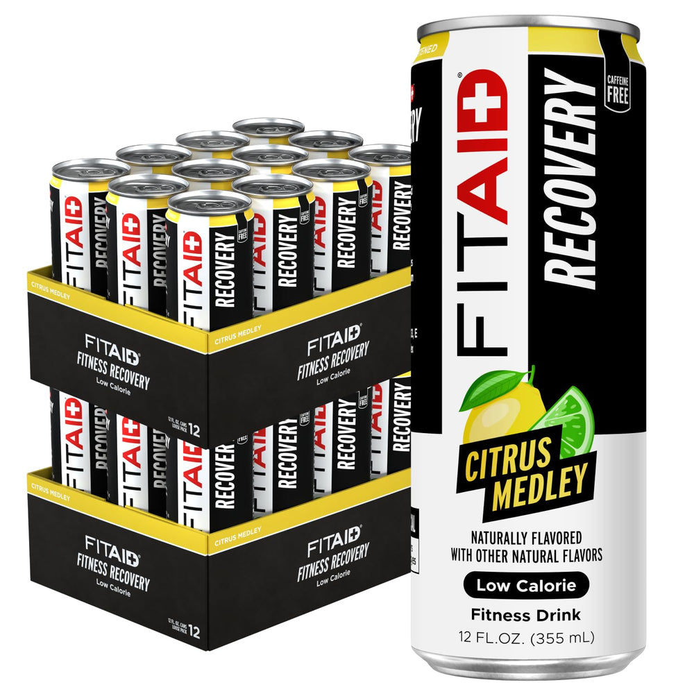 LIFEAID caja pack de 24 latas Citrus Medley listo para almacenar y llevar