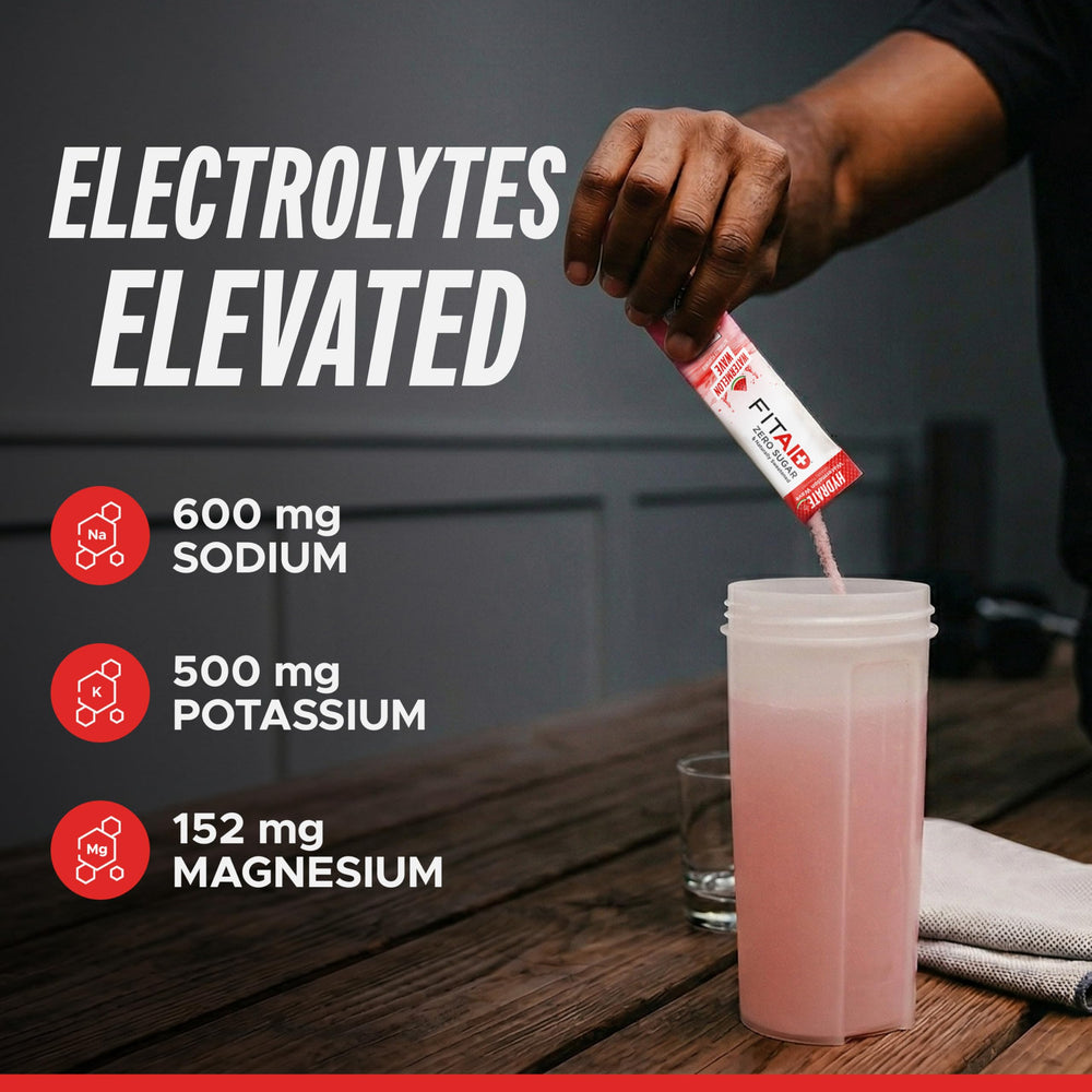 LIFEAID FITAID Hydrate vaso mezclado con agua listo para beber y rápida rehidratación