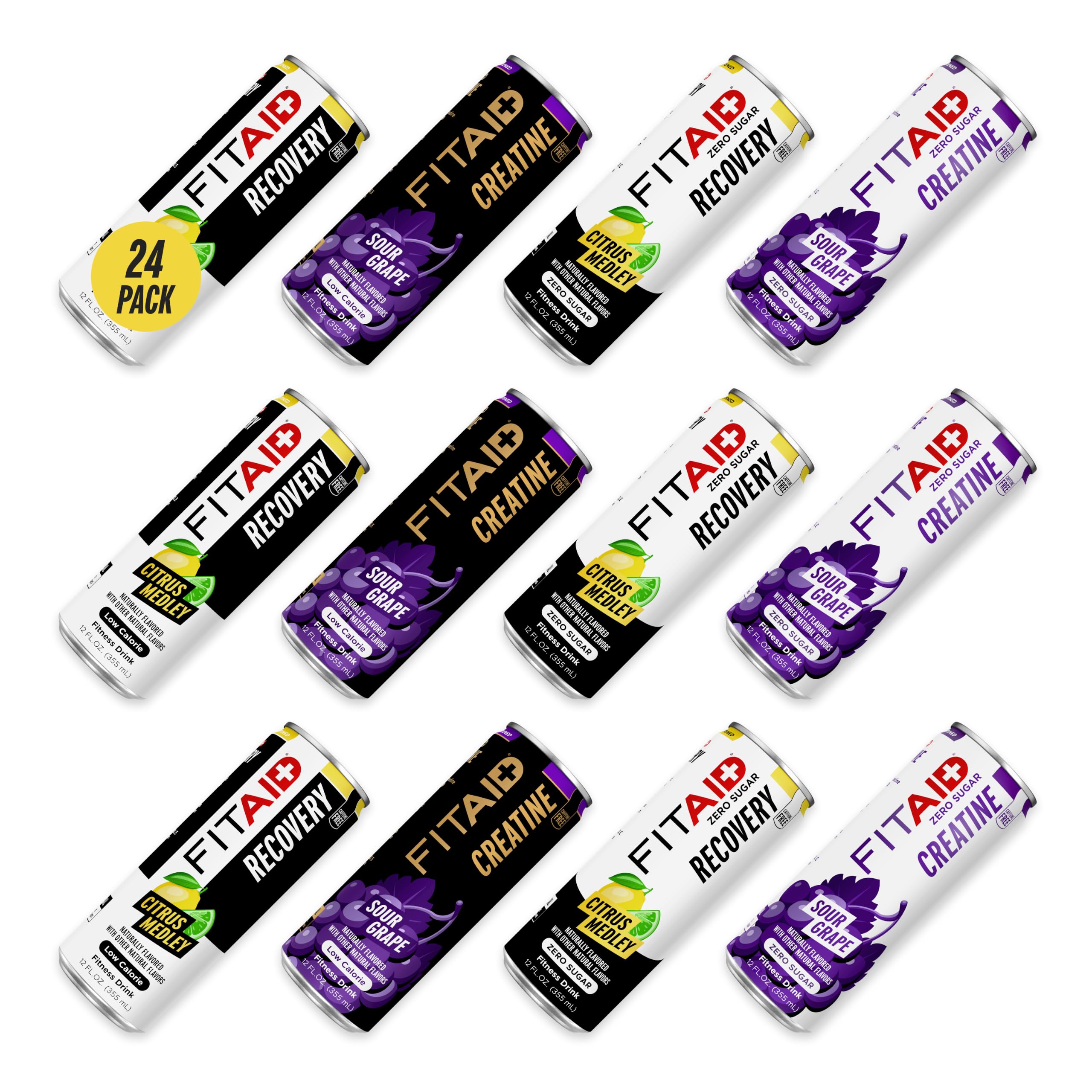 LIFEAID pack frontal de latas mostrando variedad y conveniencia