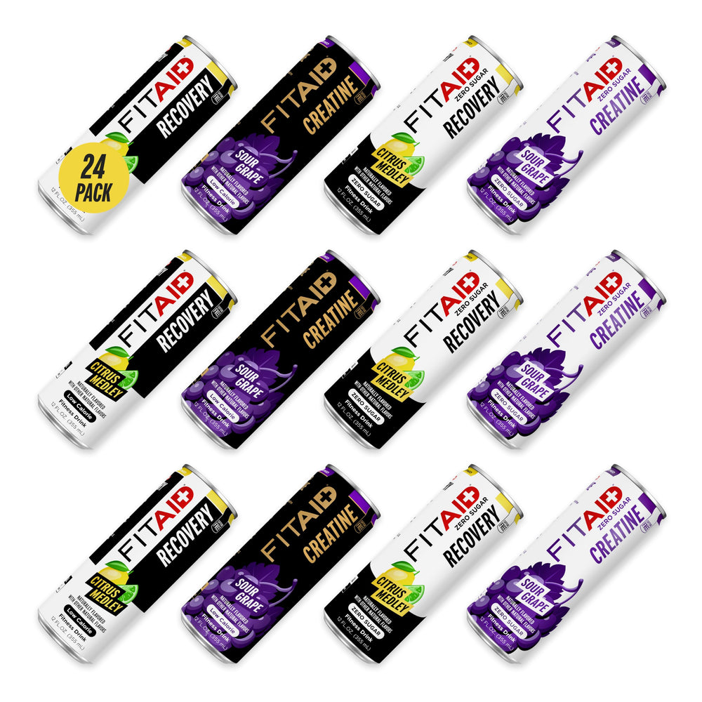 LIFEAID pack frontal de latas mostrando variedad y conveniencia