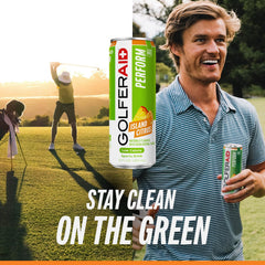 LIFEAID GOLFERAID lata en mano para comparar tamaño y portabilidad
