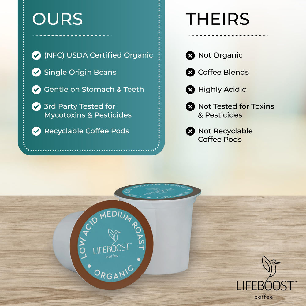 LIFEBOOST taza de café preparada con espuma suave y sabor balanceado