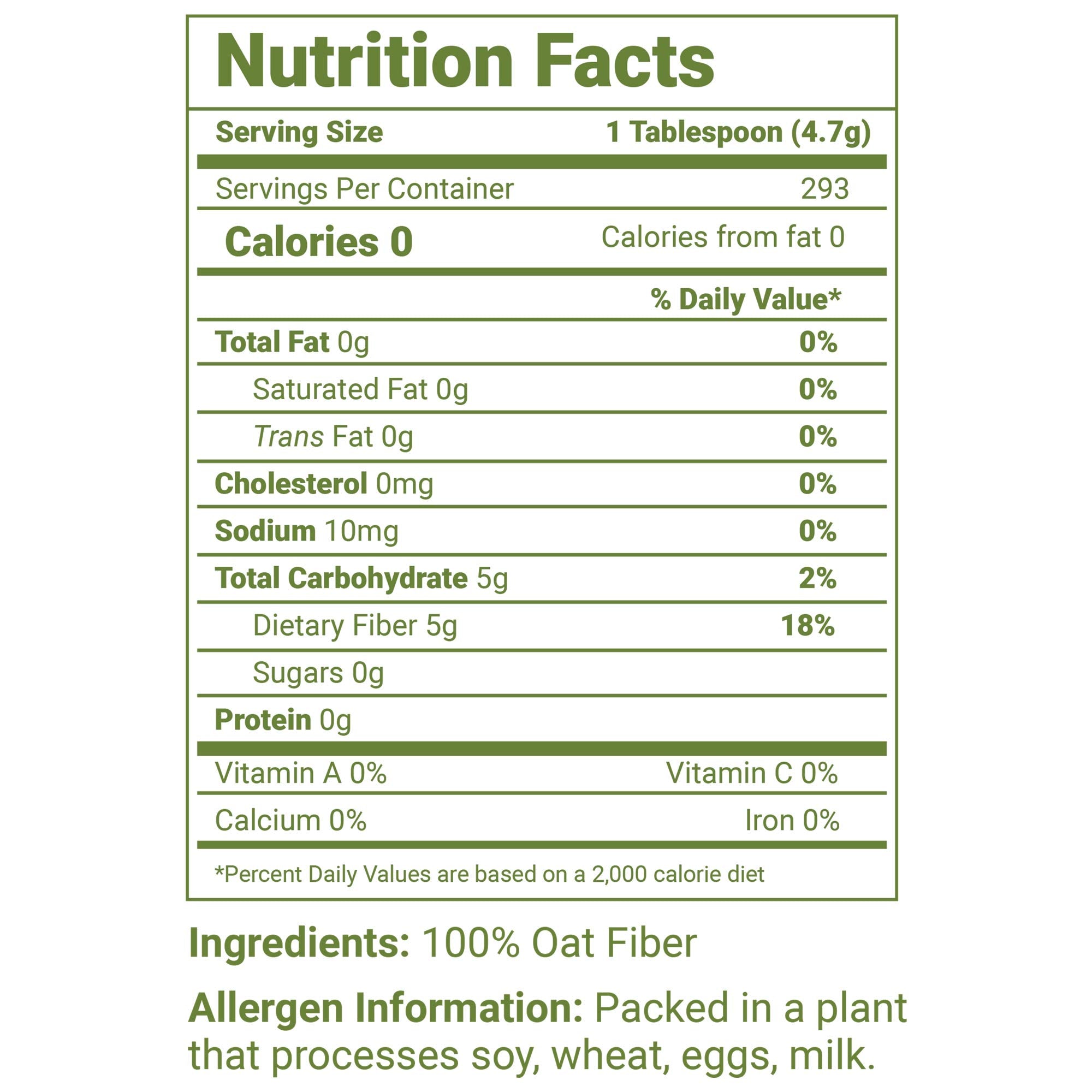 LifeSource Foods etiqueta nutricional e ingredientes transparente