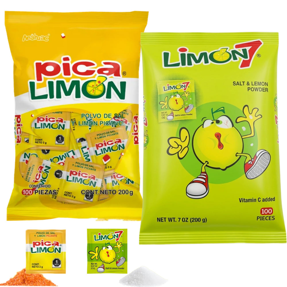 Limon 7 paquete frontal mostrando 200 piezas, ideal para compartir