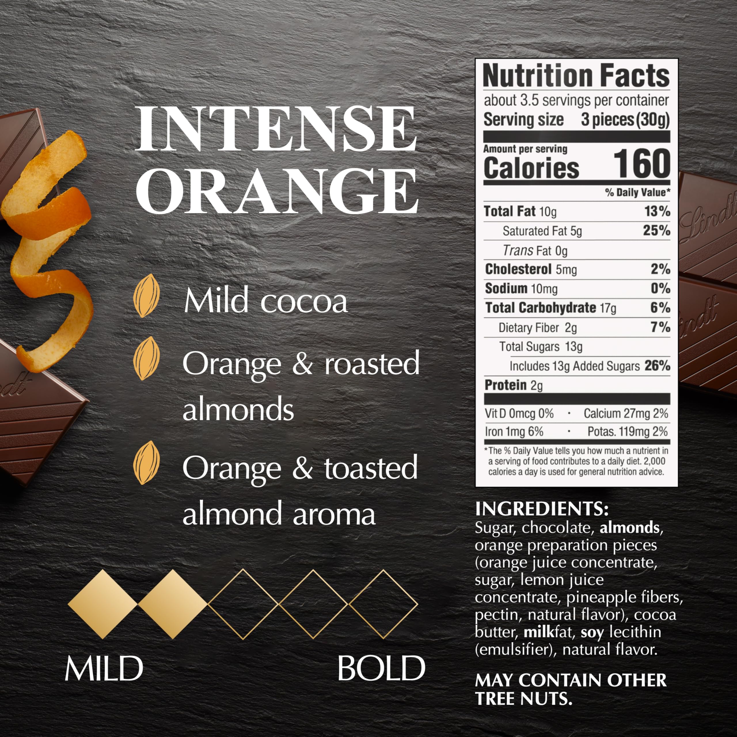 Lindt EXCELLENCE detalle de la superficie del chocolate con brillo y vetas, resalta calidad
