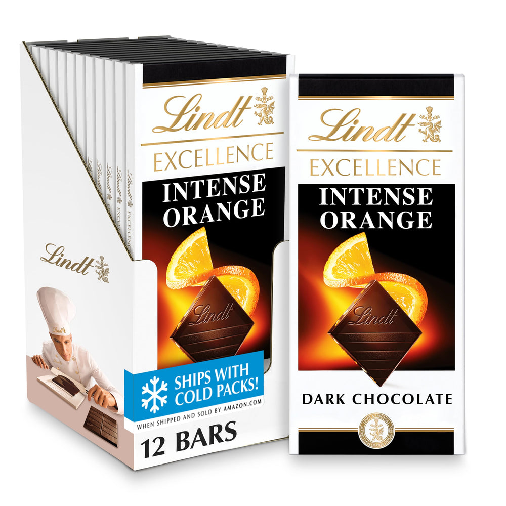 Lindt EXCELLENCE vista frontal de la barra mostrando diseño y marca, ideal para regalo