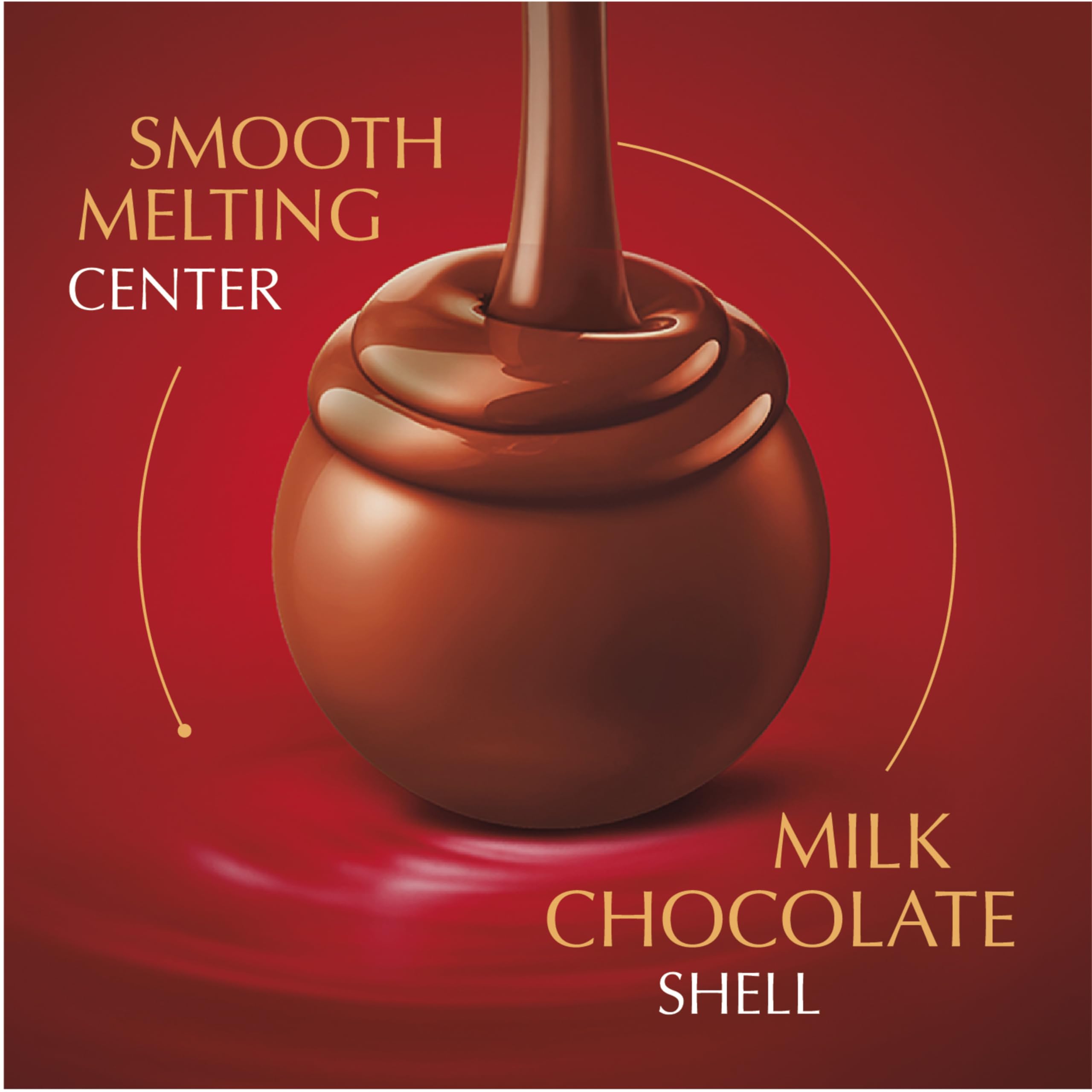 Lindt LINDOR trufa en primer plano destaca textura cremosa y tentadora