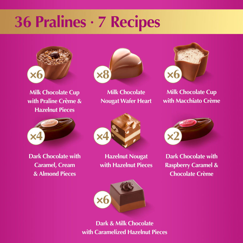 Lindt mini praline en mano mostrando tamaño práctico y porción