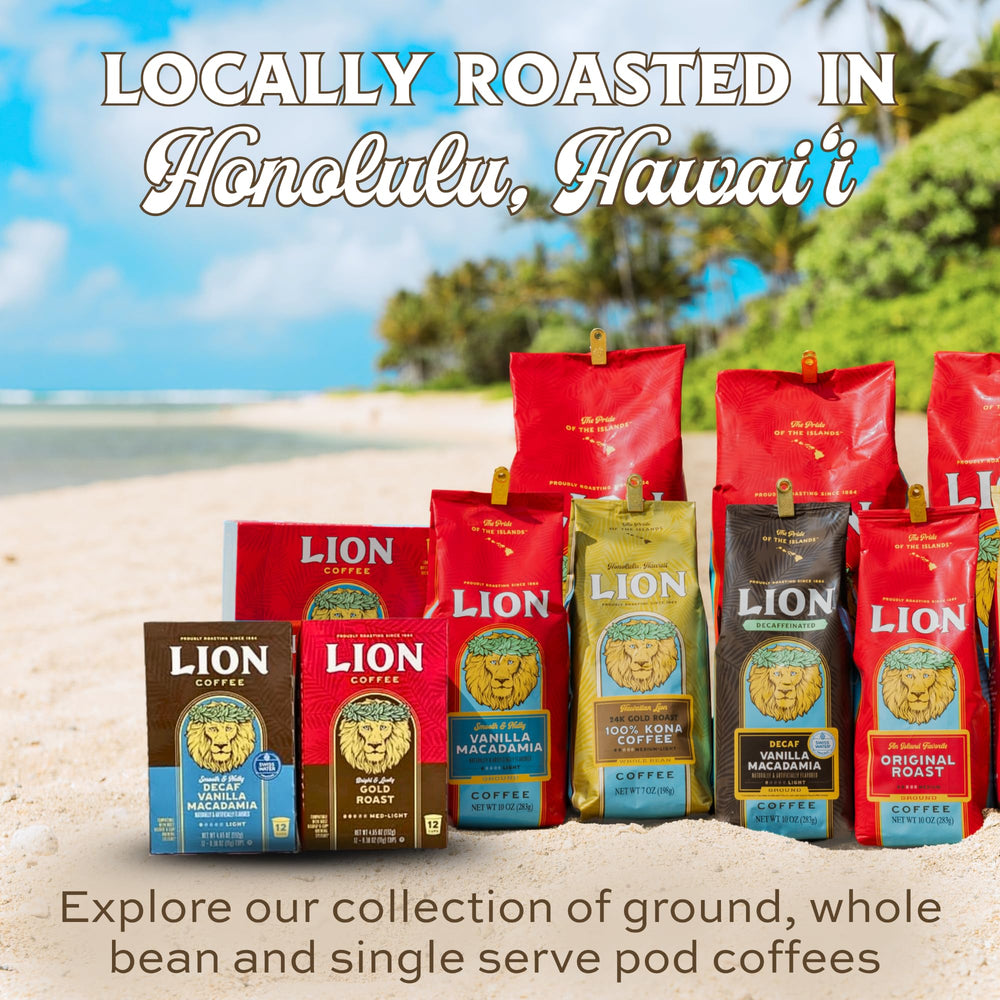 Lion Coffee escena de desayuno con cápsulas, aporta sabor tropical a la mañana