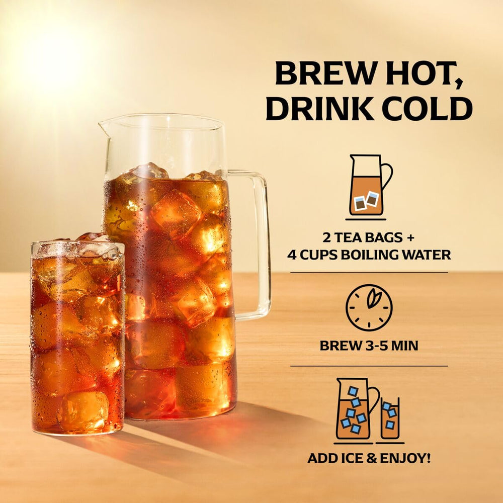 Lipton bolsita junto a cuchara para mostrar tamaño y proporción