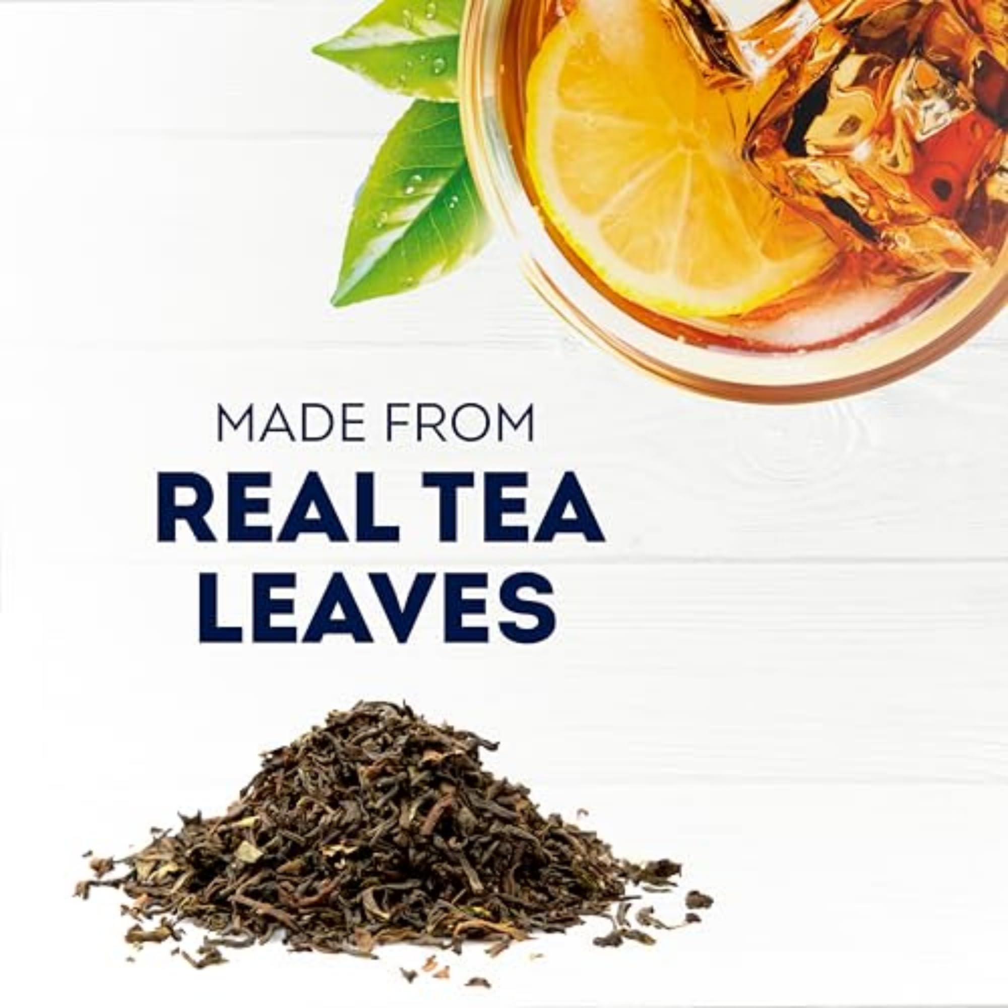 Lipton etiqueta de ingredientes resaltando blend y proceso de extracción natural