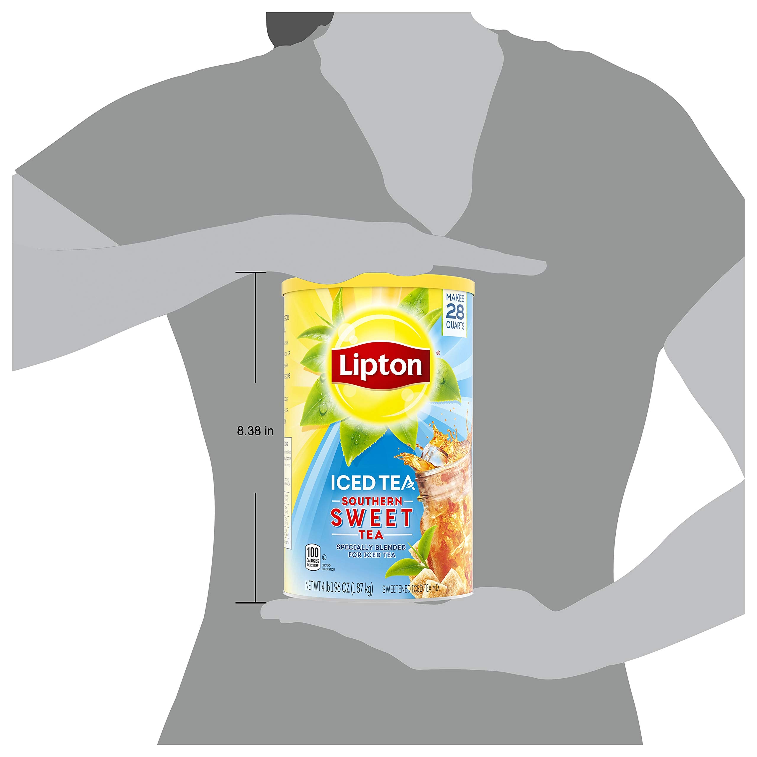 Lipton etiqueta nutricional visible, ayuda a conocer ingredientes y cafeína