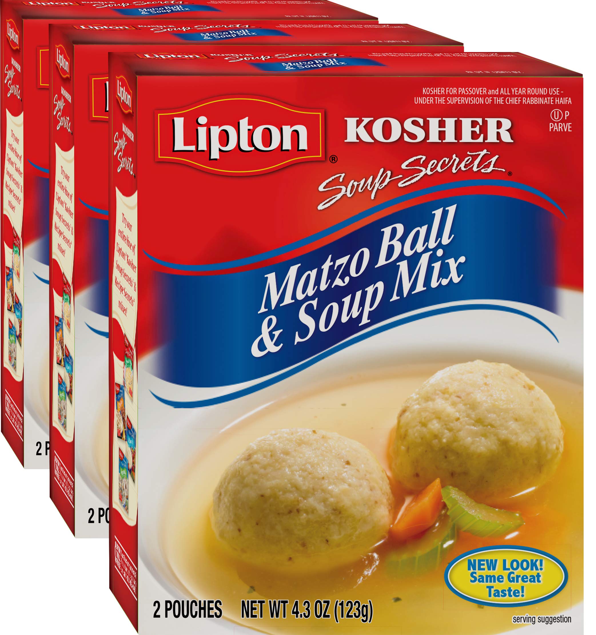 Gefen Lipton frente del empaque con información kosher y beneficios de conveniencia