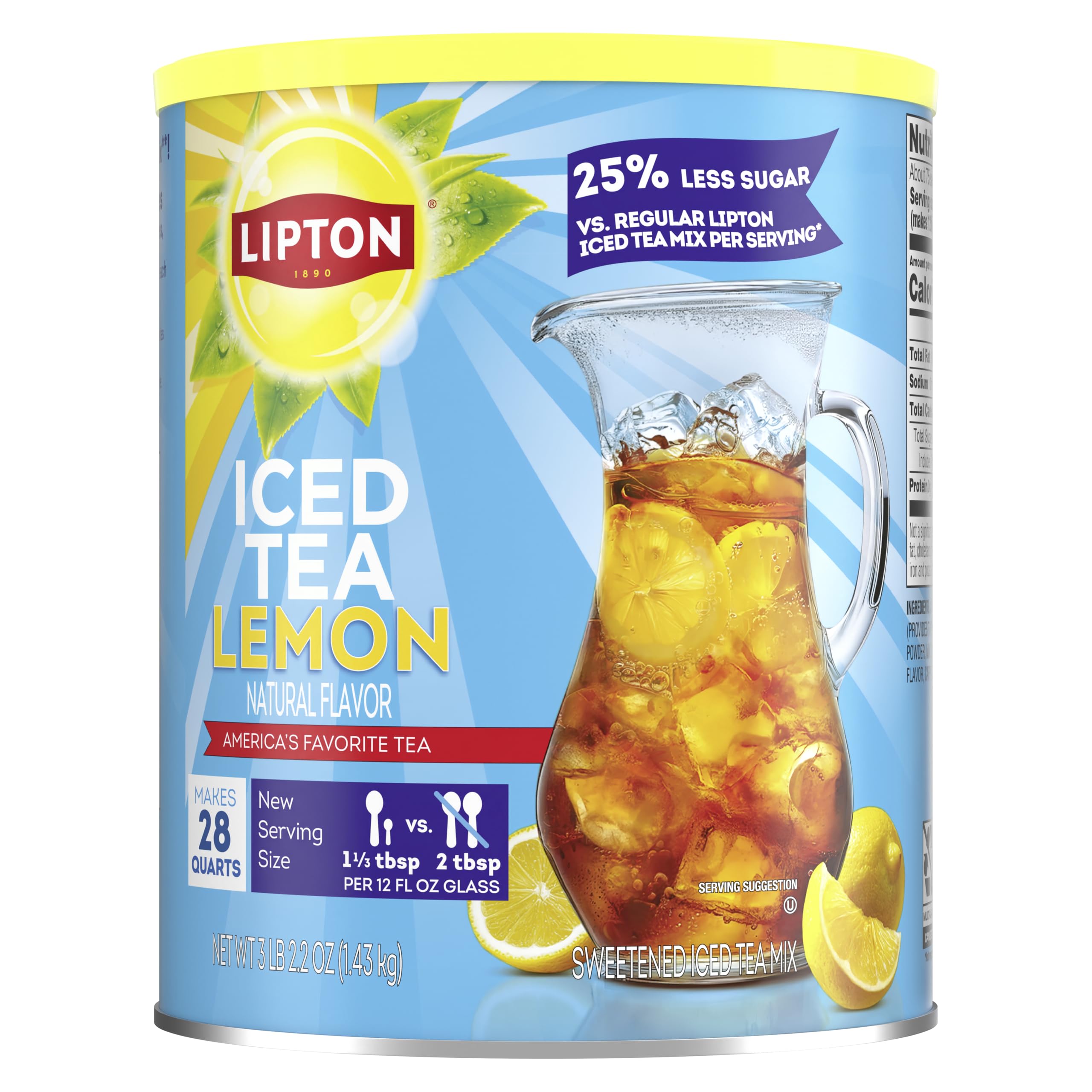 Lipton lata frente mostrando envase y rendimiento