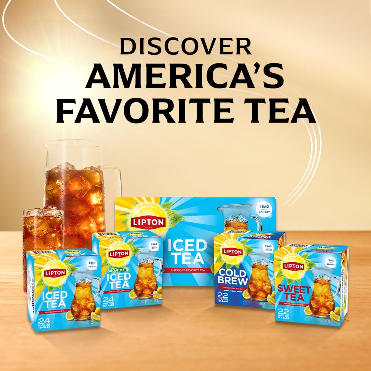 Lipton manos sirviendo té con hielo para refrescar reuniones