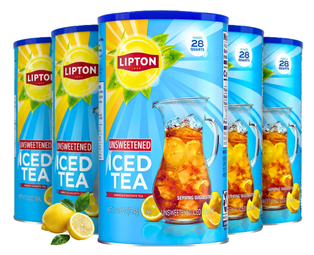 Lipton pack de 5 botes frontales mostrando el envase y volumen útil