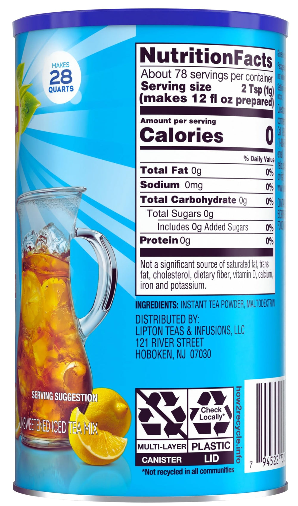 Cucharada de polvo Lipton mostrando textura fina y mezcla instantánea