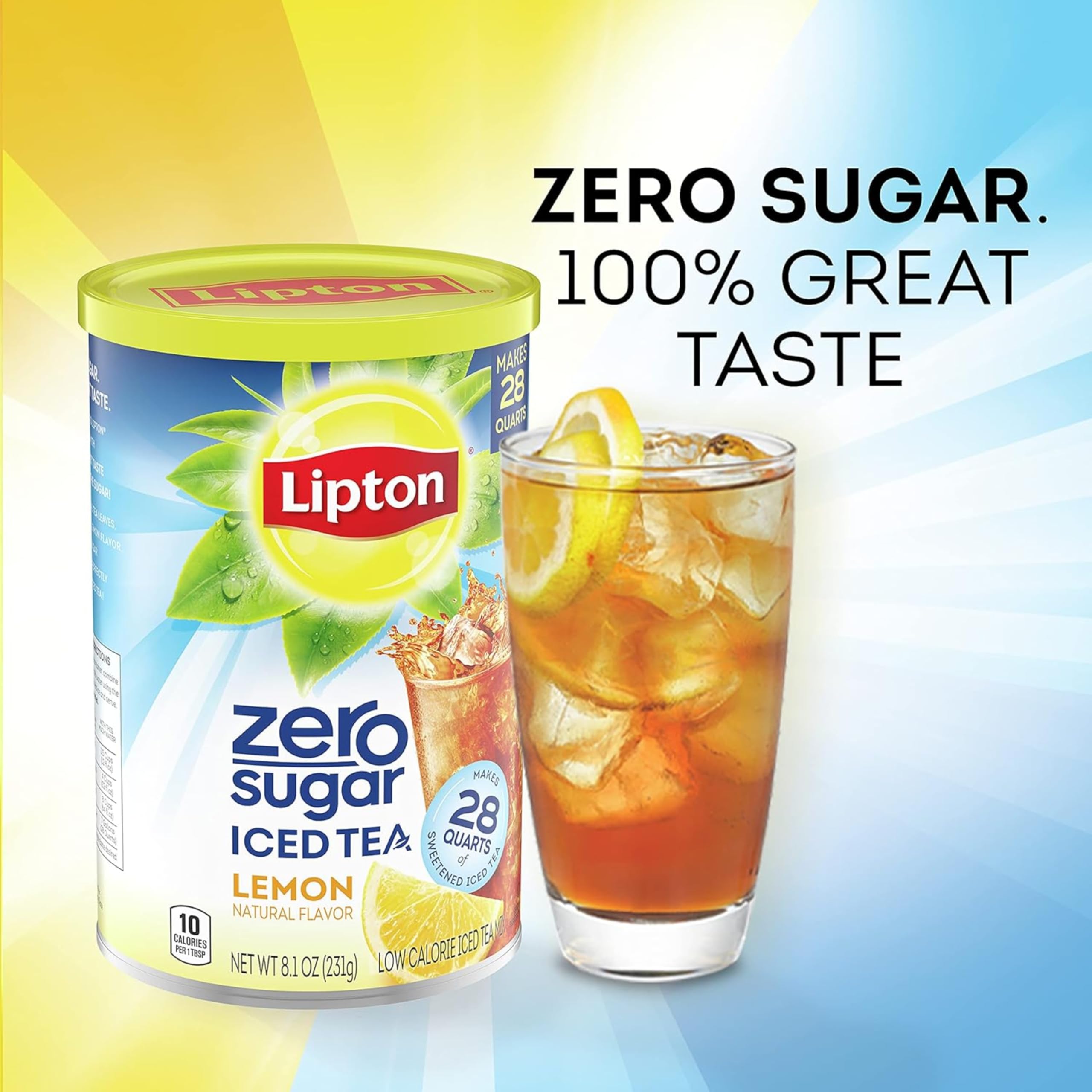 Lipton tapa resellable del canister, mantiene la mezcla fresca