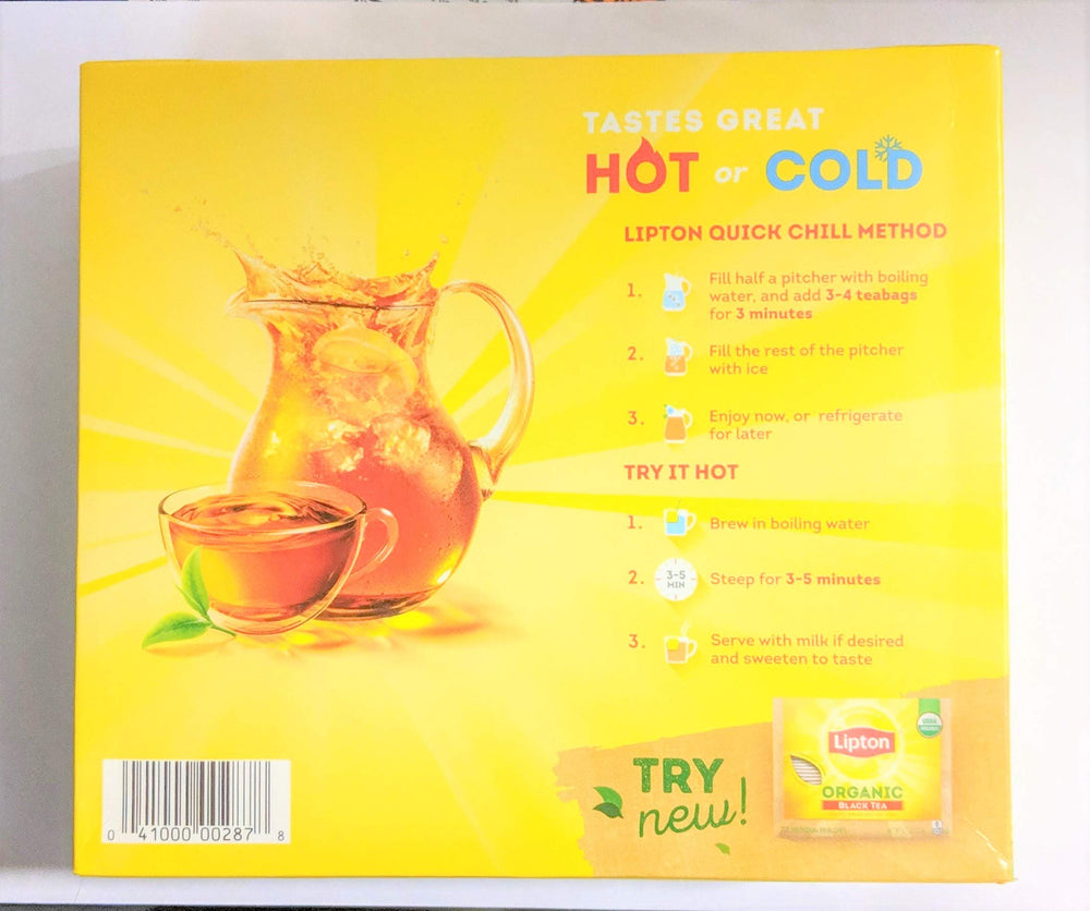 Lipton taza en uso con hielo, prepara té frío refrescante y listo para servir