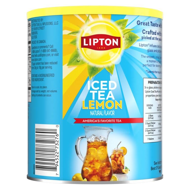 Lipton vaso con hielo listo para servir y refrescar