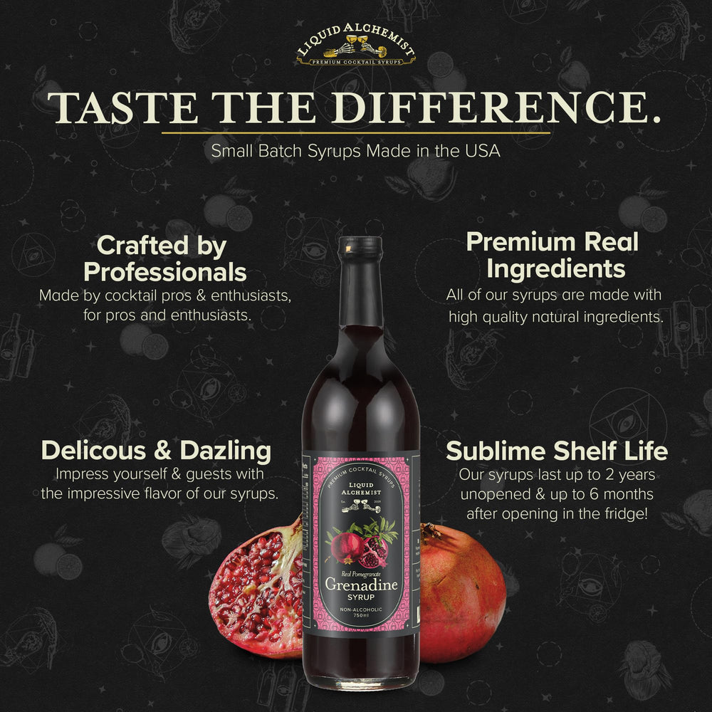 Liquid Alchemist etiqueta detalle de ingredientes no-GMO y agua de azahar