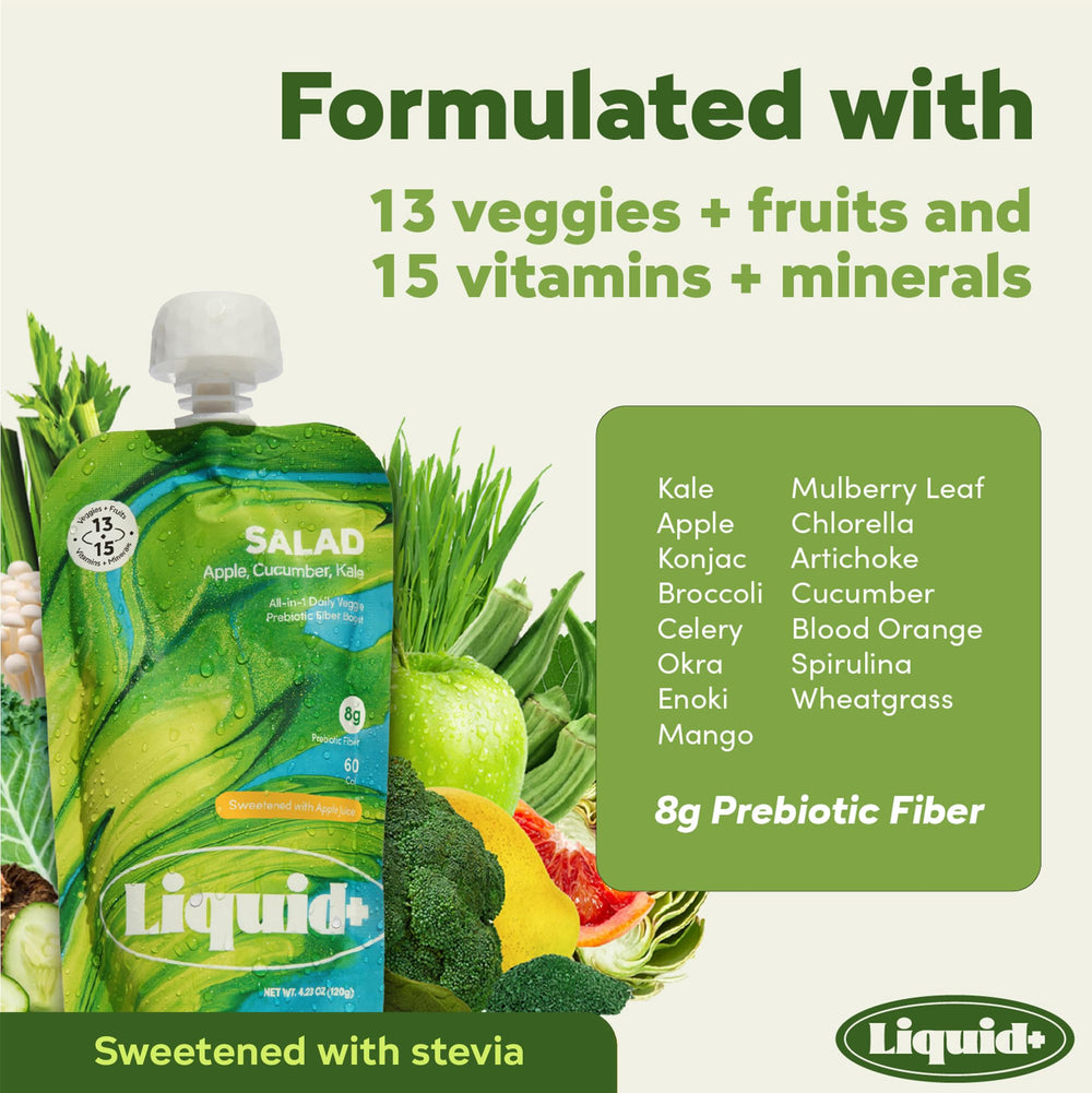 Liquid+ bolsita comparada con mano para apreciar tamaño portátil