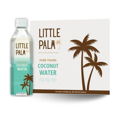 Little Palm botella frontal mostrando etiqueta clara y beneficios