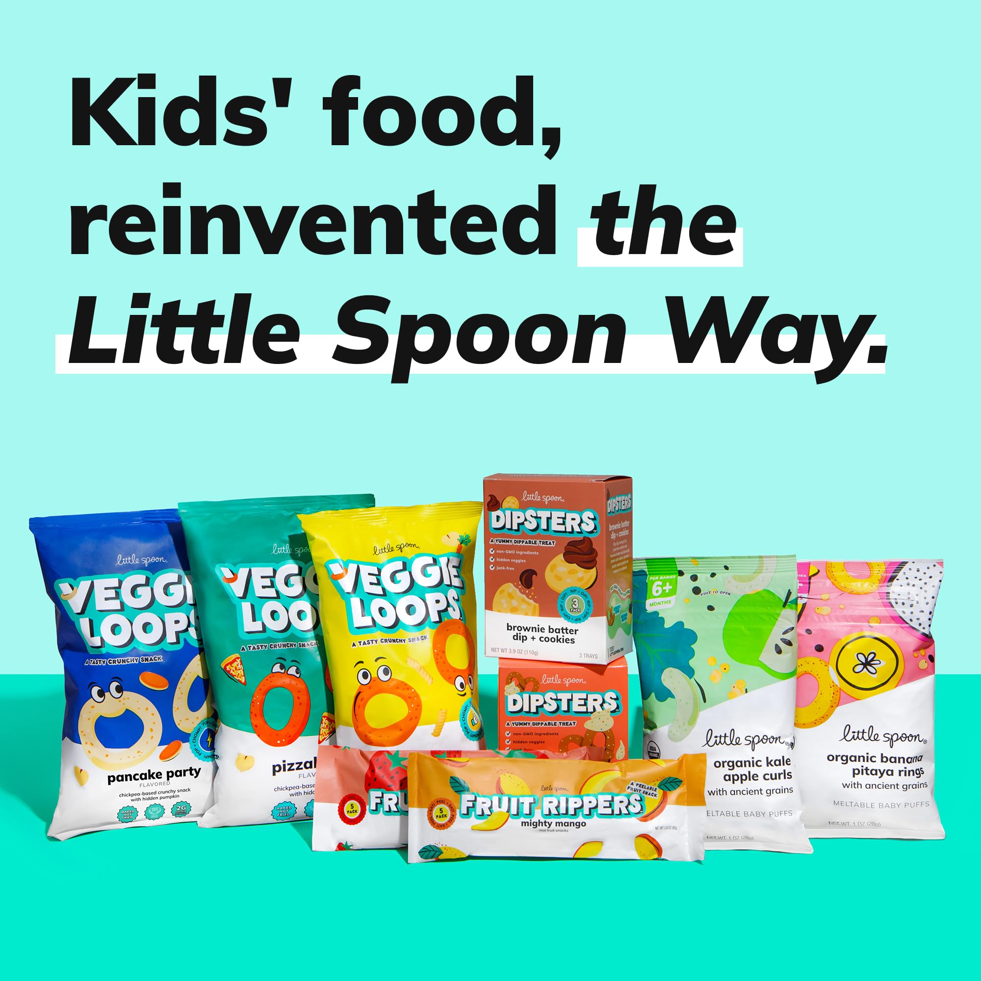 Little Spoon color natural de fresa y manzana, atractivo y sano
