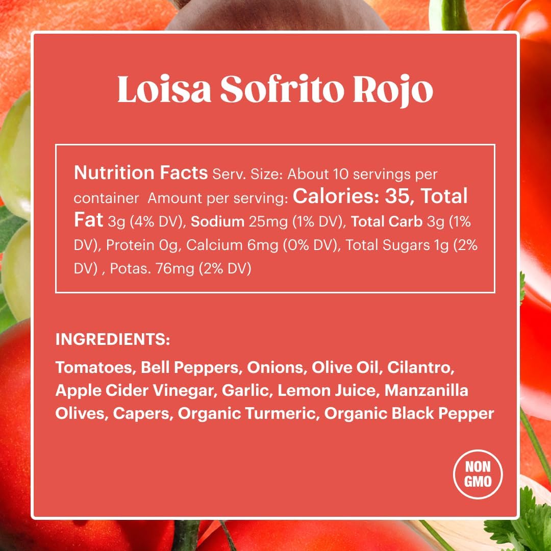 Loisa sofrito rojo textura en cuchara mostrando color natural y consistencia cremosa
