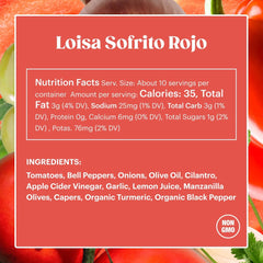 Loisa sofrito rojo textura en cuchara mostrando color natural y consistencia cremosa