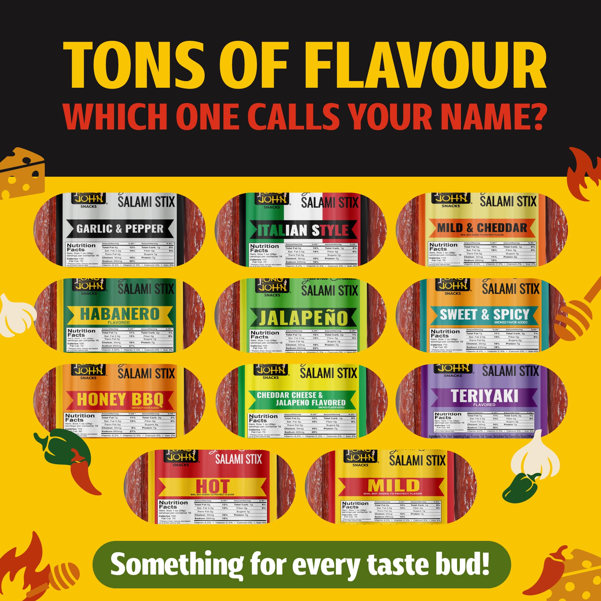 Long John Snacks trozo de jalapeño integrado mostrando picante fresco