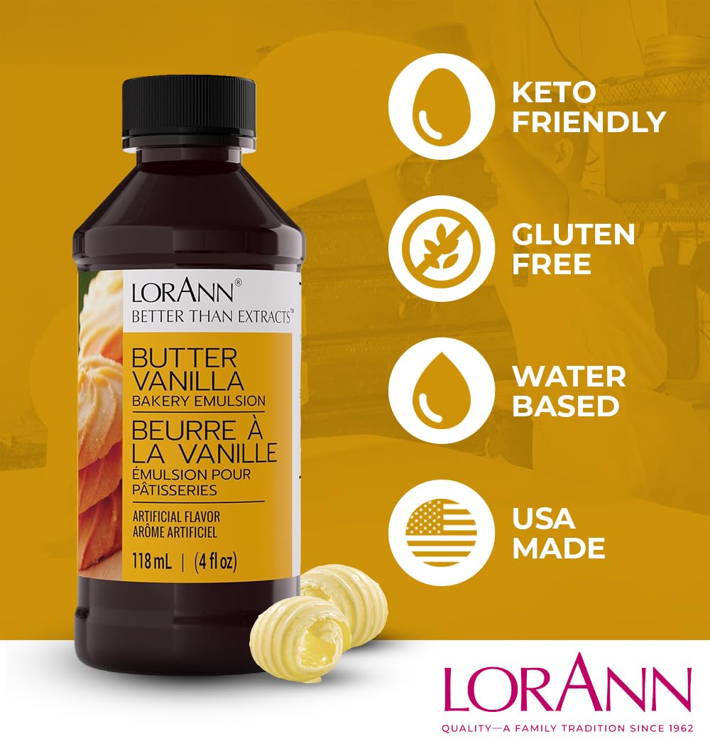 Botella de LorAnn Oils junto a una regla para comparar tamaño, dosificación fácil y práctica