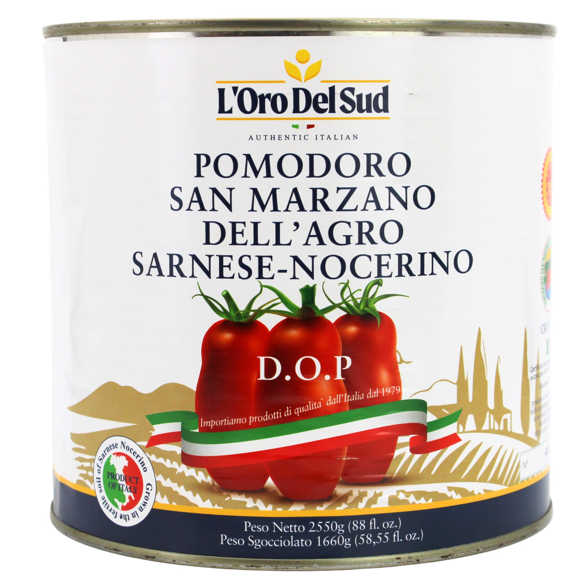 L'Oro Del Sud detalle de textura de tomate pelado, muestra jugosidad y pulpa firme