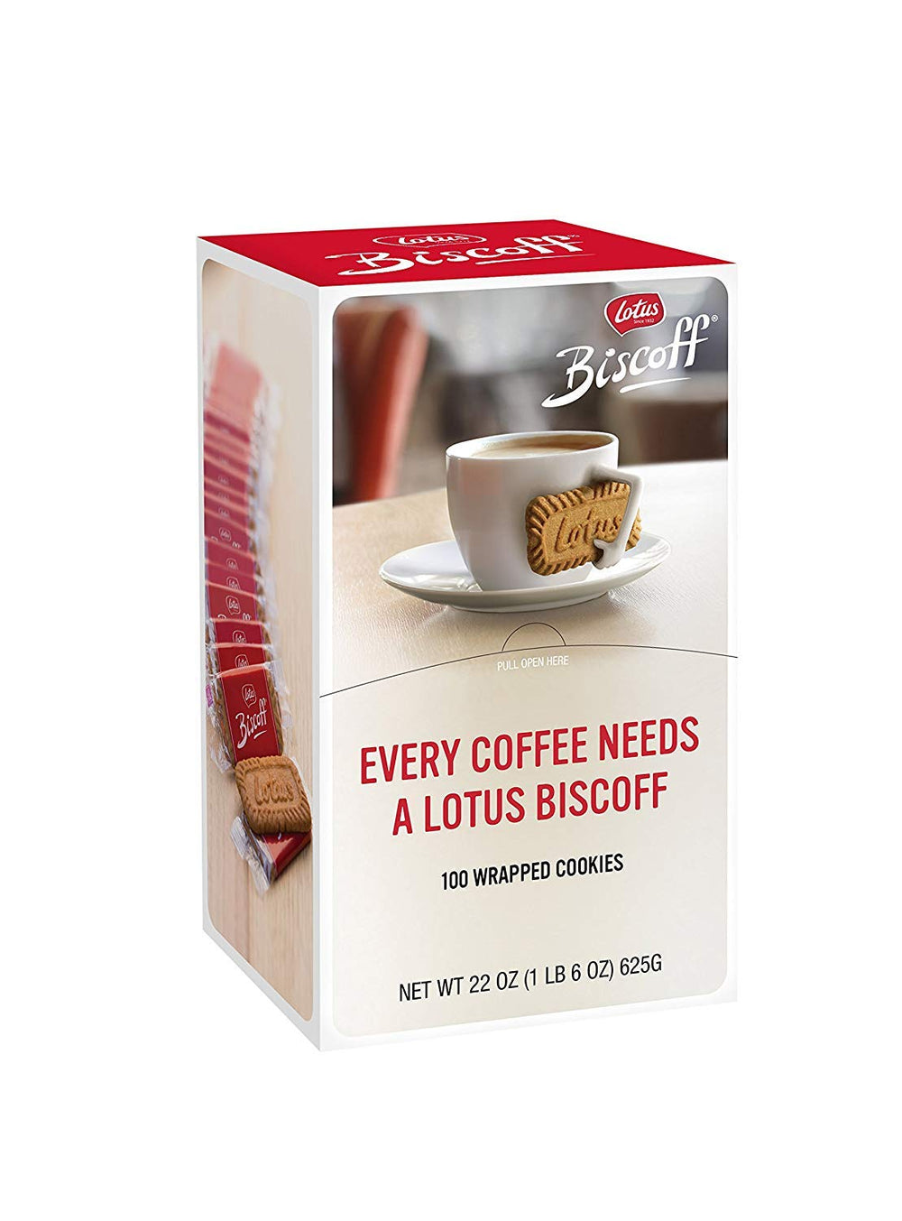 Lotus Biscoff caja dispensadora frontal, práctica para oficinas