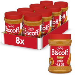 Lotus Biscoff frasco frontal muestra marca y formato práctico