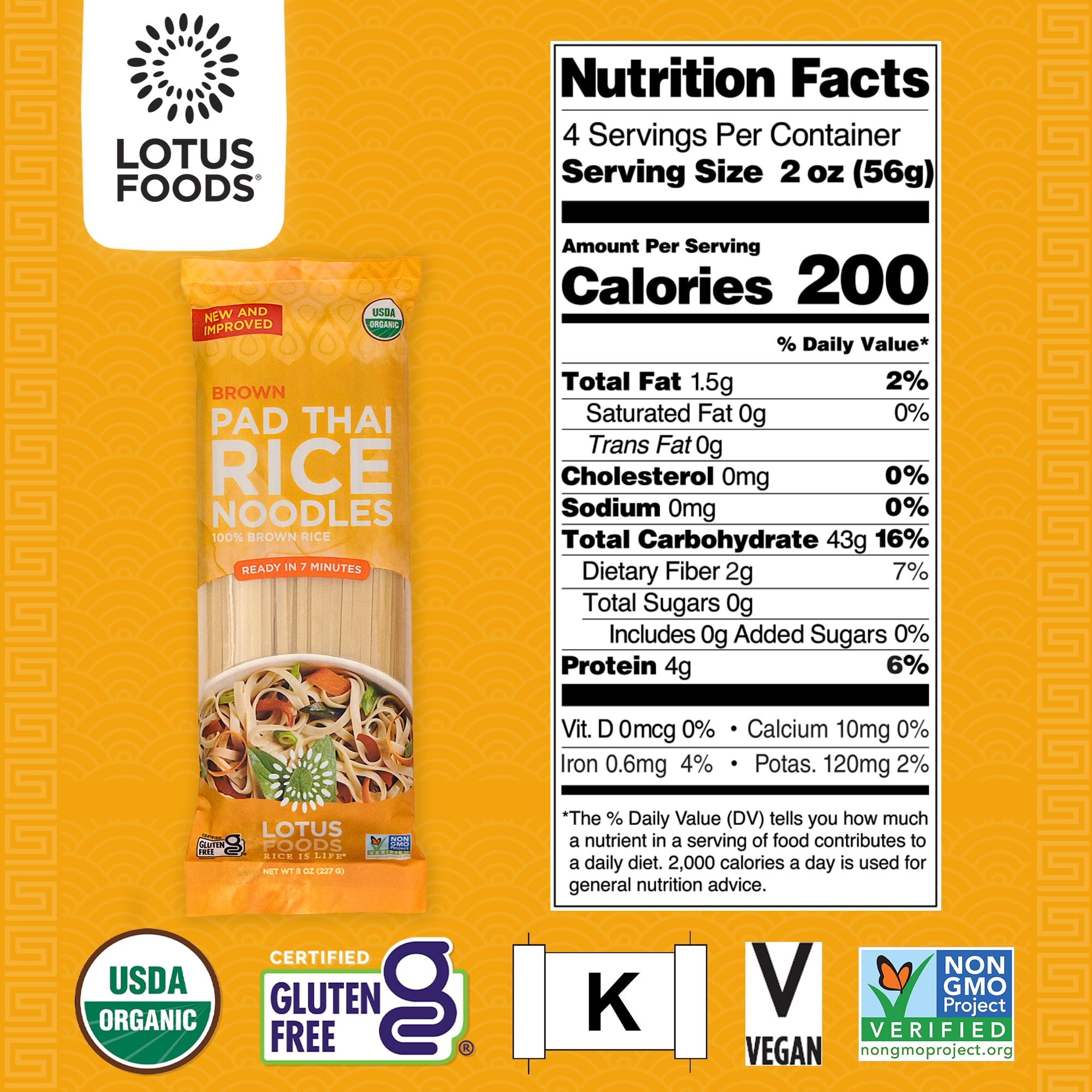 Lotus Foods primer plano textura de fideos mostrando firmeza