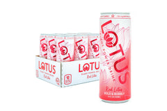 Lotus Plant Power lata frente mostrando diseño y beneficio energía natural