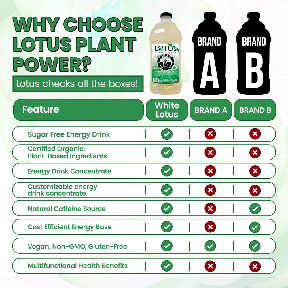 Lotus Plant Power Skinny White Lotus servida en cafetería, opción vegetal atractiva para clientes