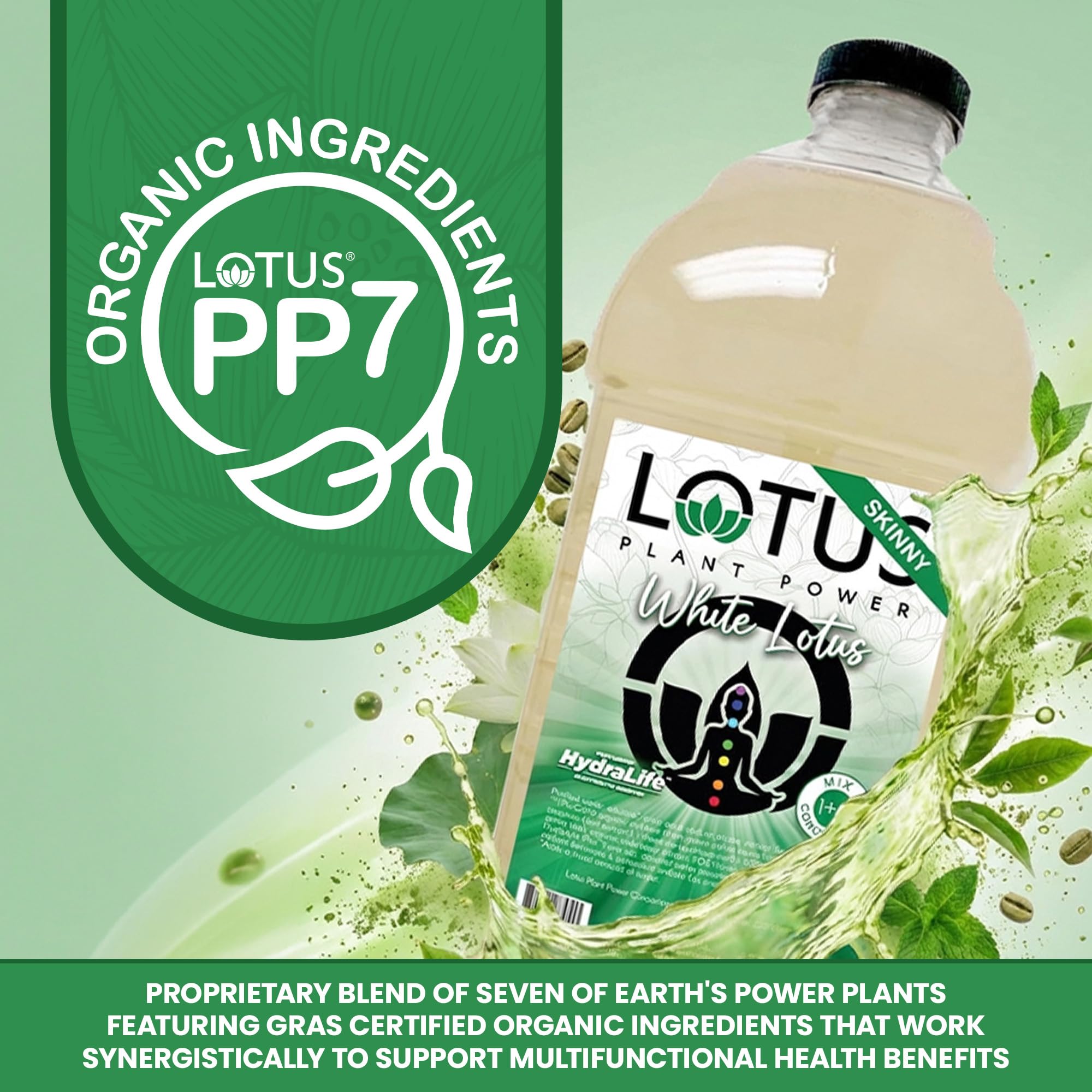 Lotus Plant Power Skinny White Lotus medición de 1 oz con jigger para dosificar fácilmente