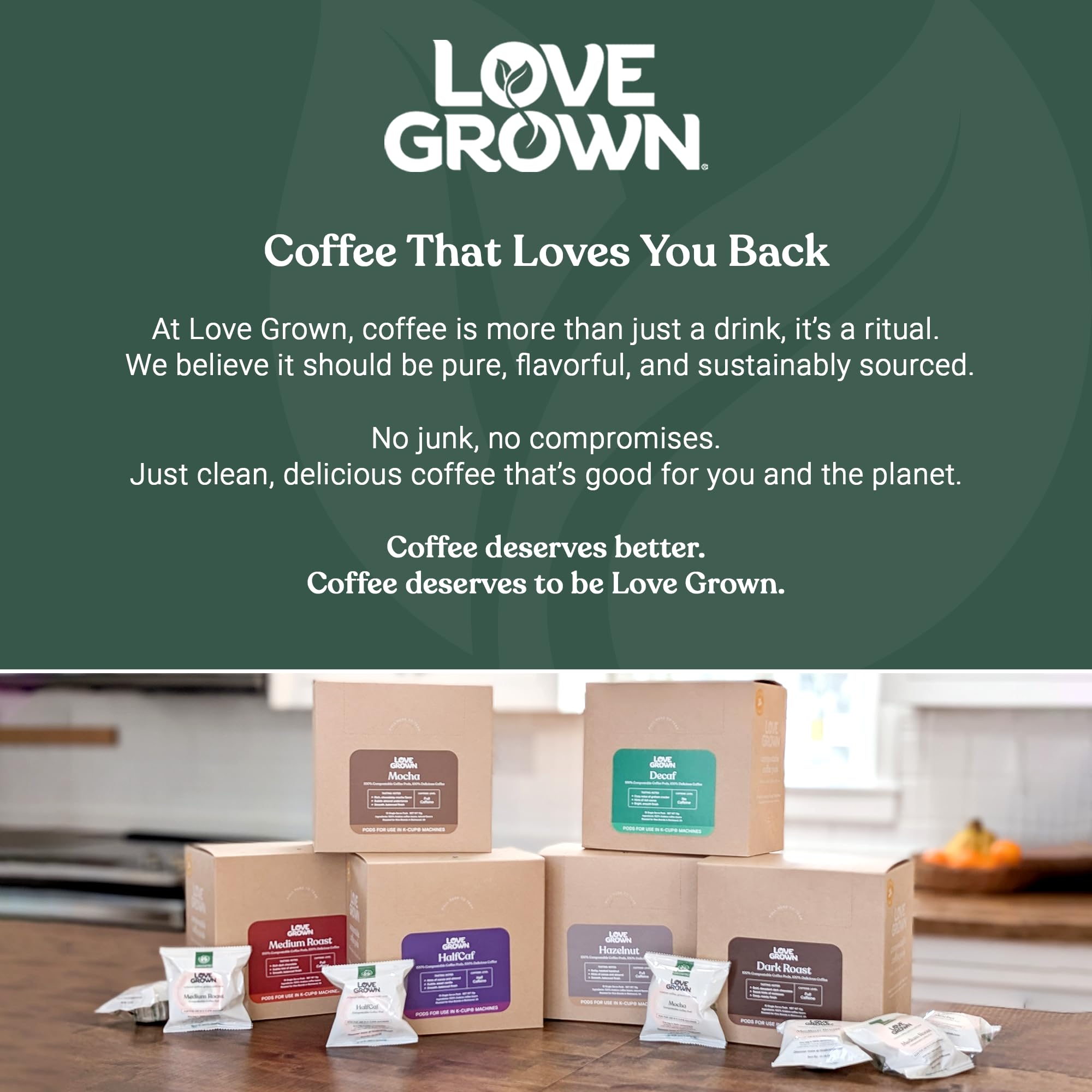 Love Grown escena de desayuno mostrando uso cotidiano y experiencia agradable