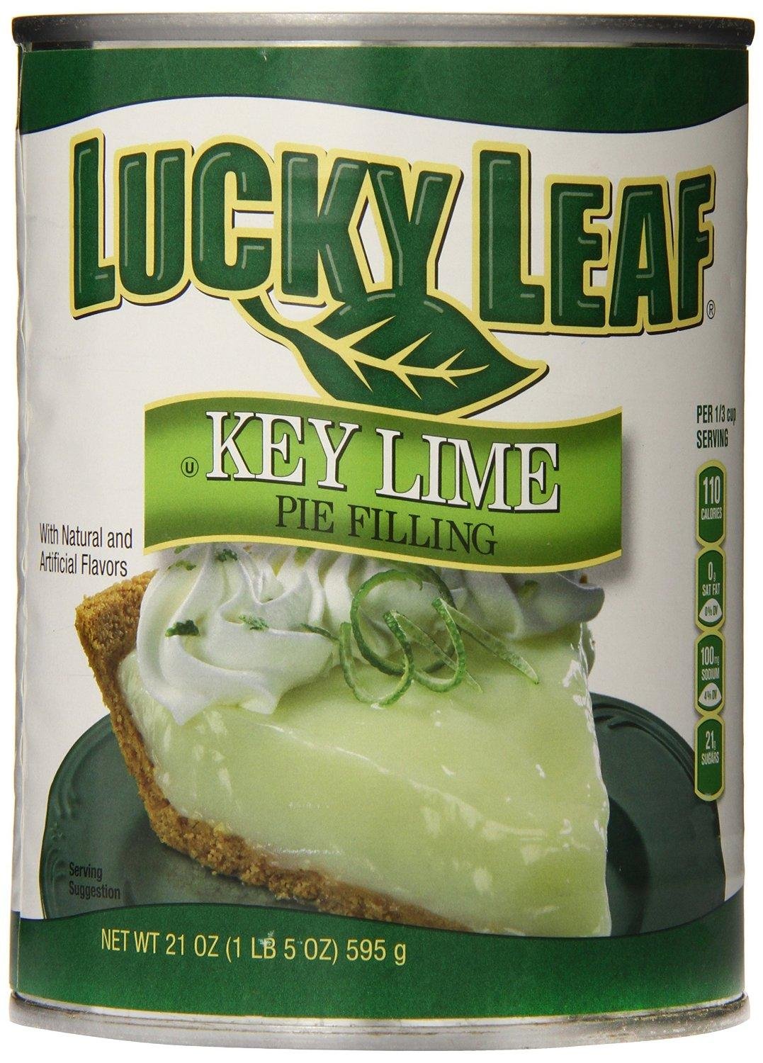 Lucky Leaf lata frontal muestra etiqueta clara y fácil uso