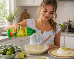 Lucy’s dos botellas en encimera ilustrando almacenamiento y cantidad para el hogar