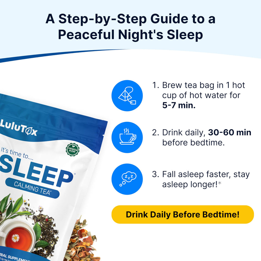 LULUTOX taza con infusión caliente ofreciendo confort nocturno