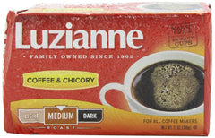 Luzianne frente del empaque mostrando marca y mezcla para conservar aroma