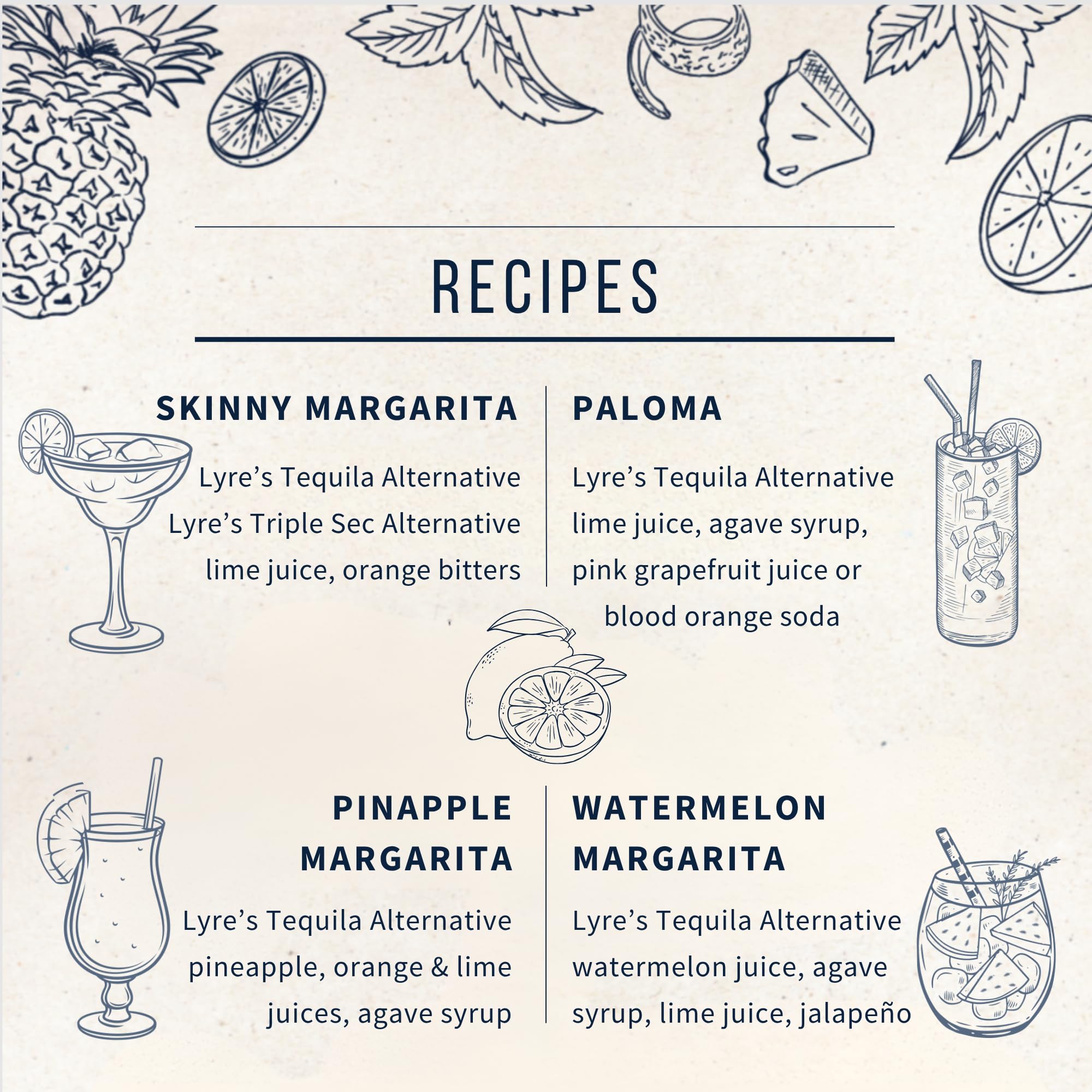 Lyre’s con agave y lima destaca ingredientes y frescura para cócteles