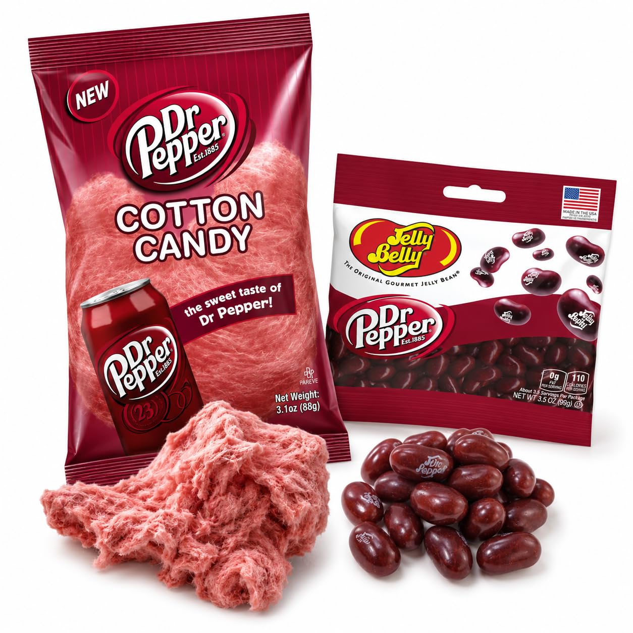 LYZA'S SWEETS & TREATS frontal del pack Dr. Pepper muestra ambas bolsas y atractivo regalo