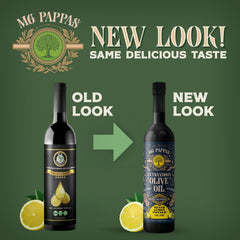 M.G. PAPPAS detalle de textura del aceite con gotas y brillo natural