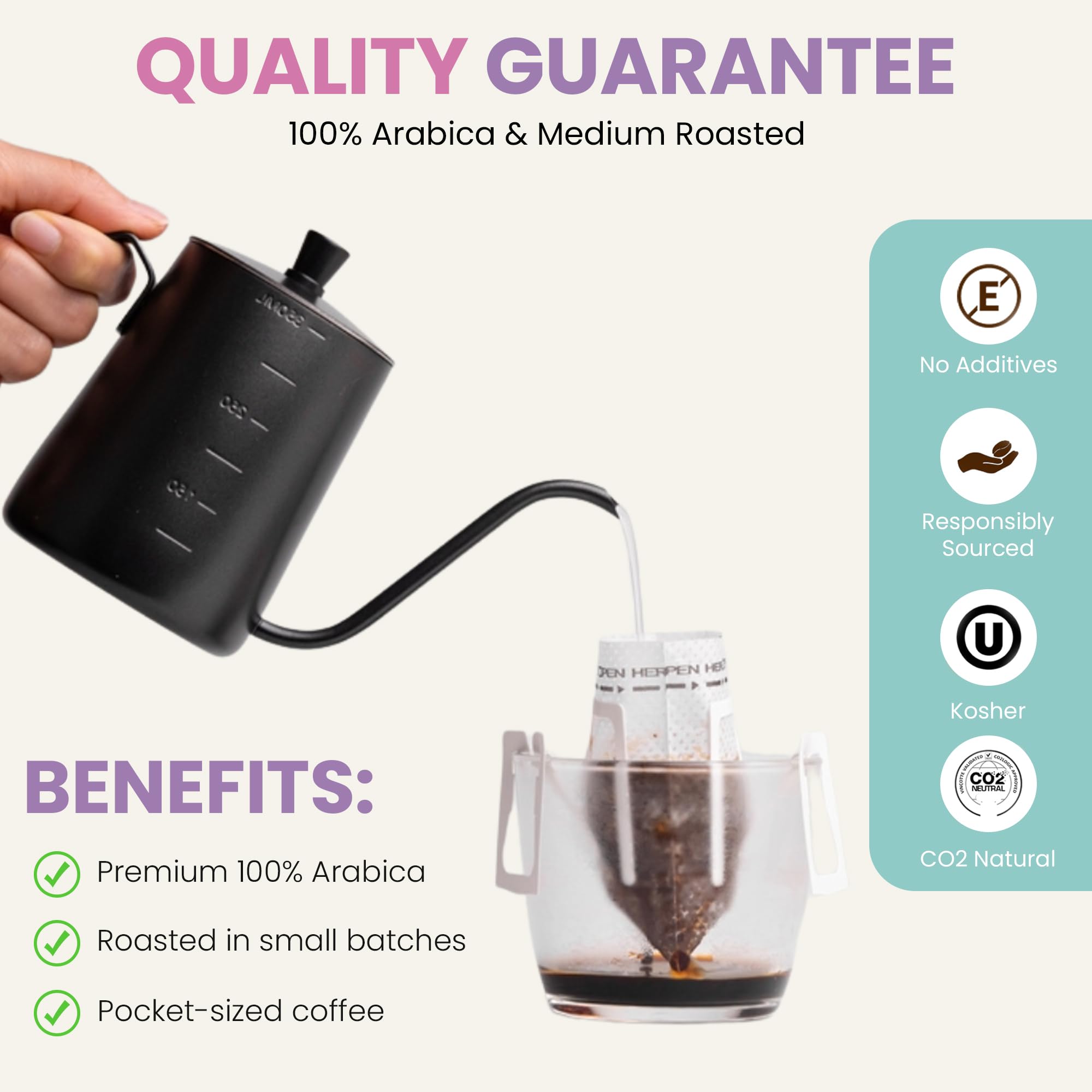 M MONDO comparación de tamaño del sobre junto a taza, escala apta para tazas estándar